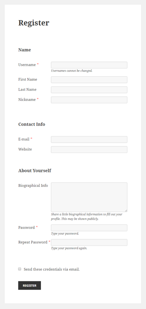 WordPress User Registration Plugin