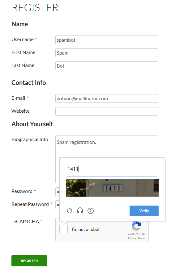 No CAPTCHA ReCAPTCHA Field for Profile Builder - Cozmoslabs