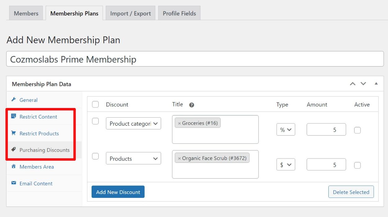 WooCommerce memberships plugin levels