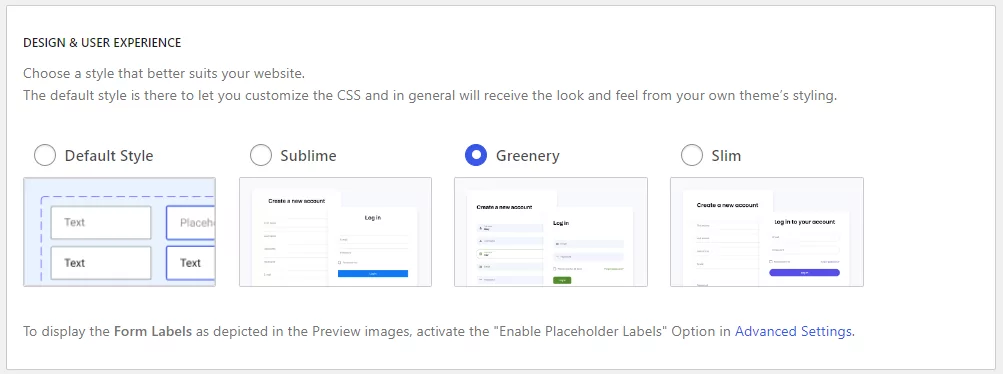 Profile Builder form styles