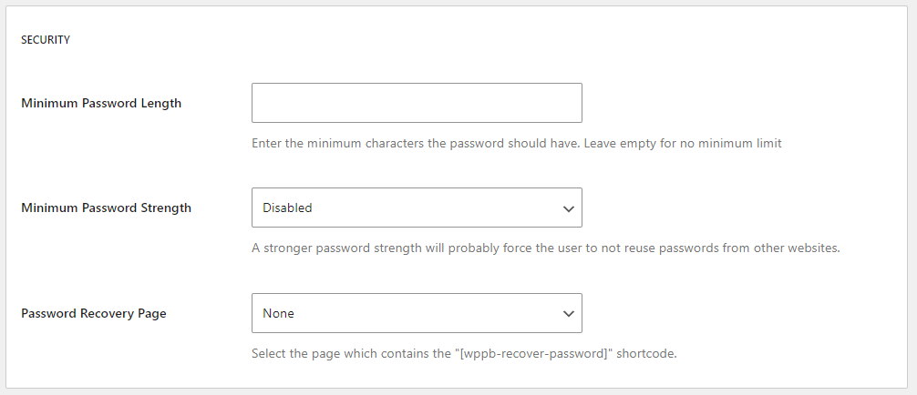 Setting WordPress password requirements using the Profile Builder plugin