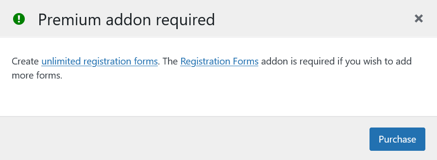 Multiple forms is a premium feature