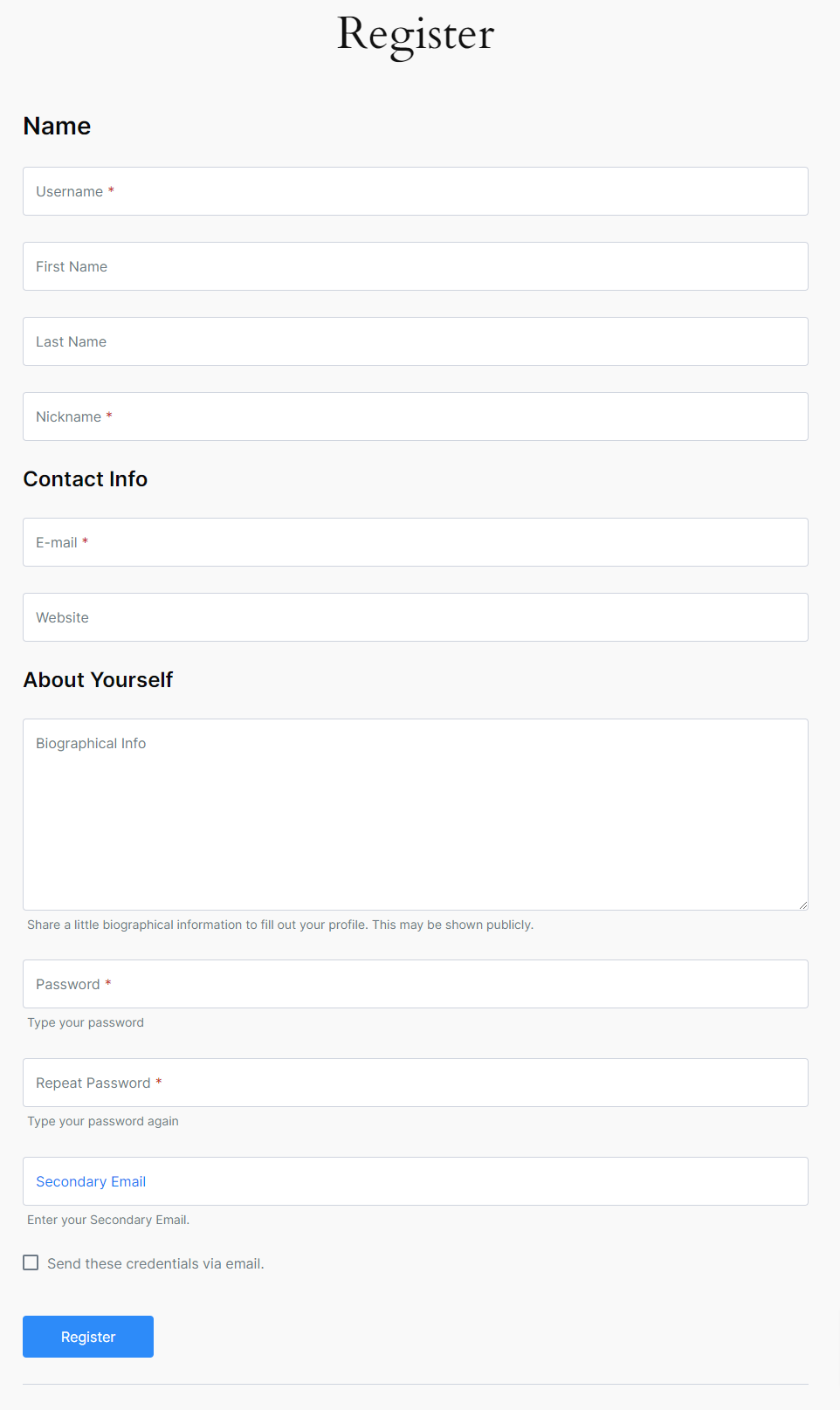 Profile-Builder-Email-Field-Front-End