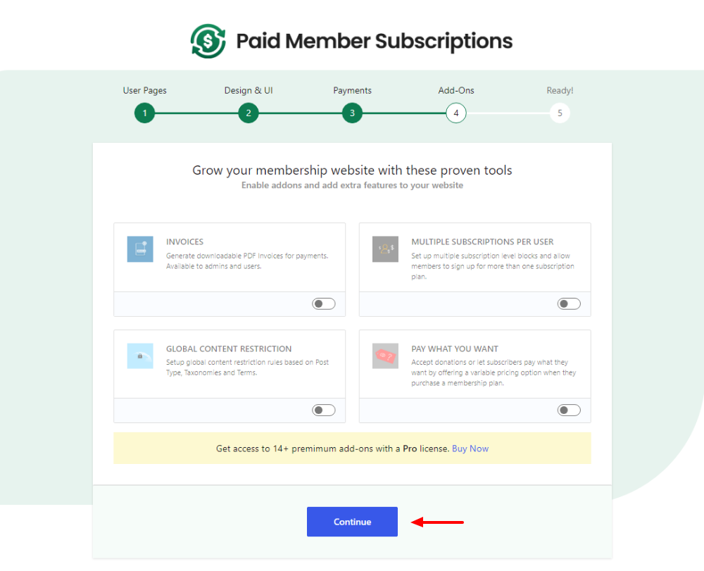 paid member subscriptions addons