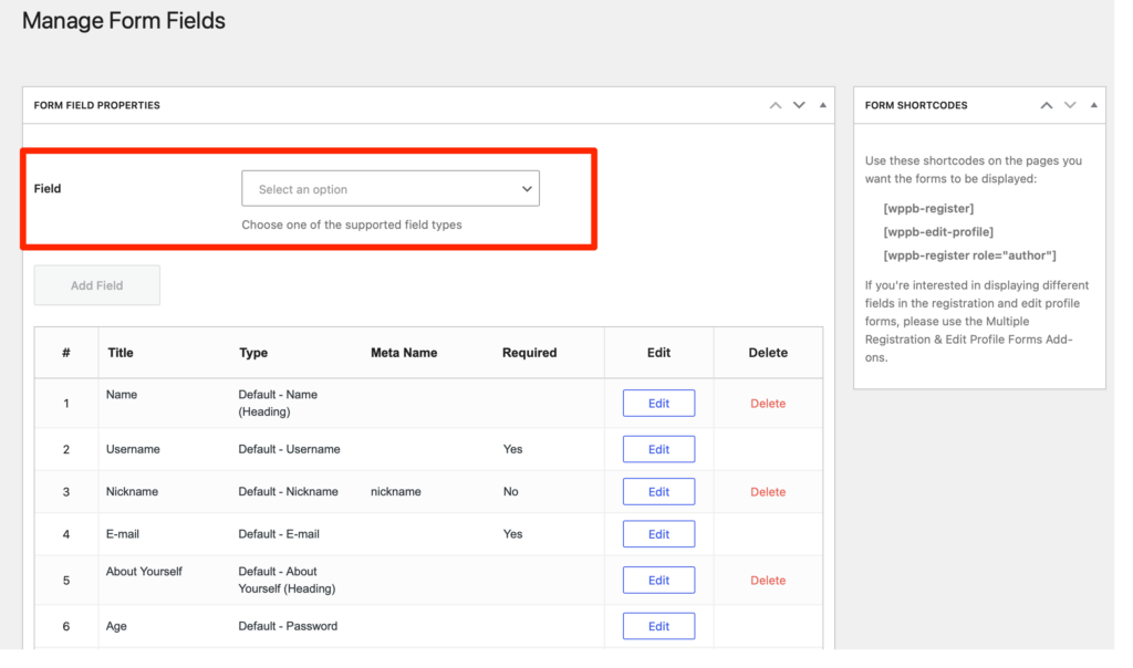 How to add custom fields to registration form