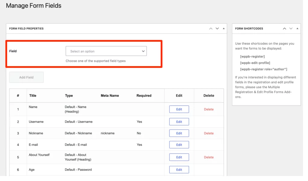 How to add custom fields to registration form