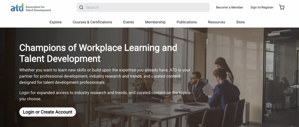 eLearning website examples: ATD