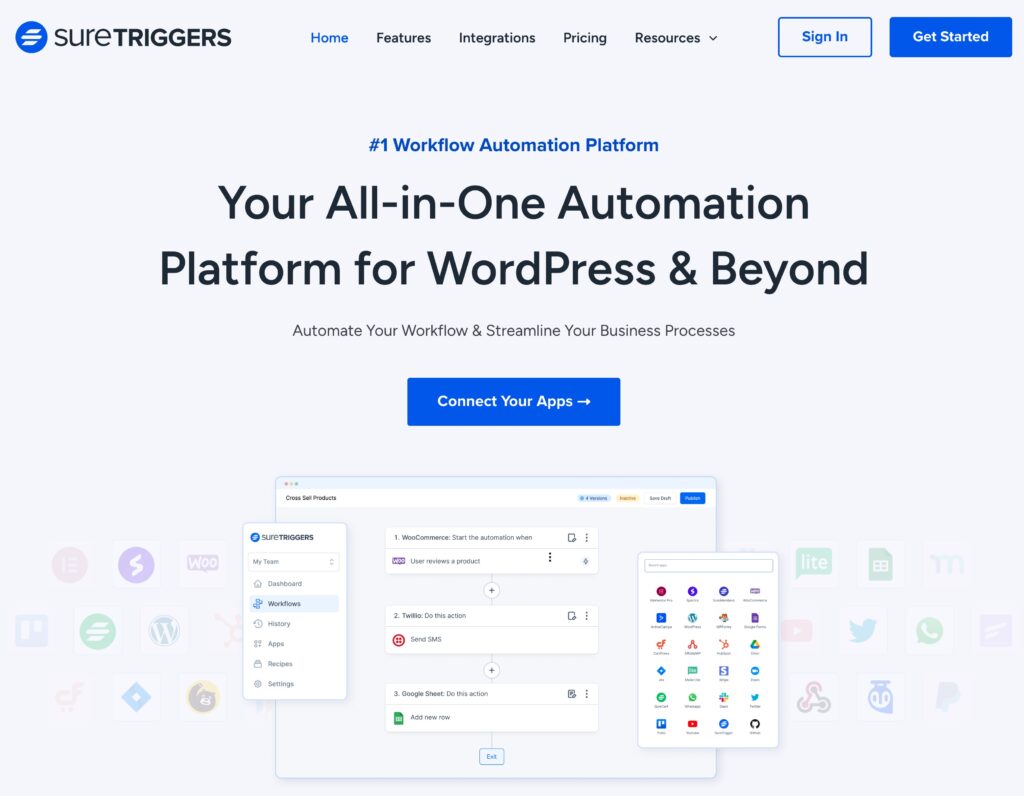 SureTriggers WordPress automation plugin