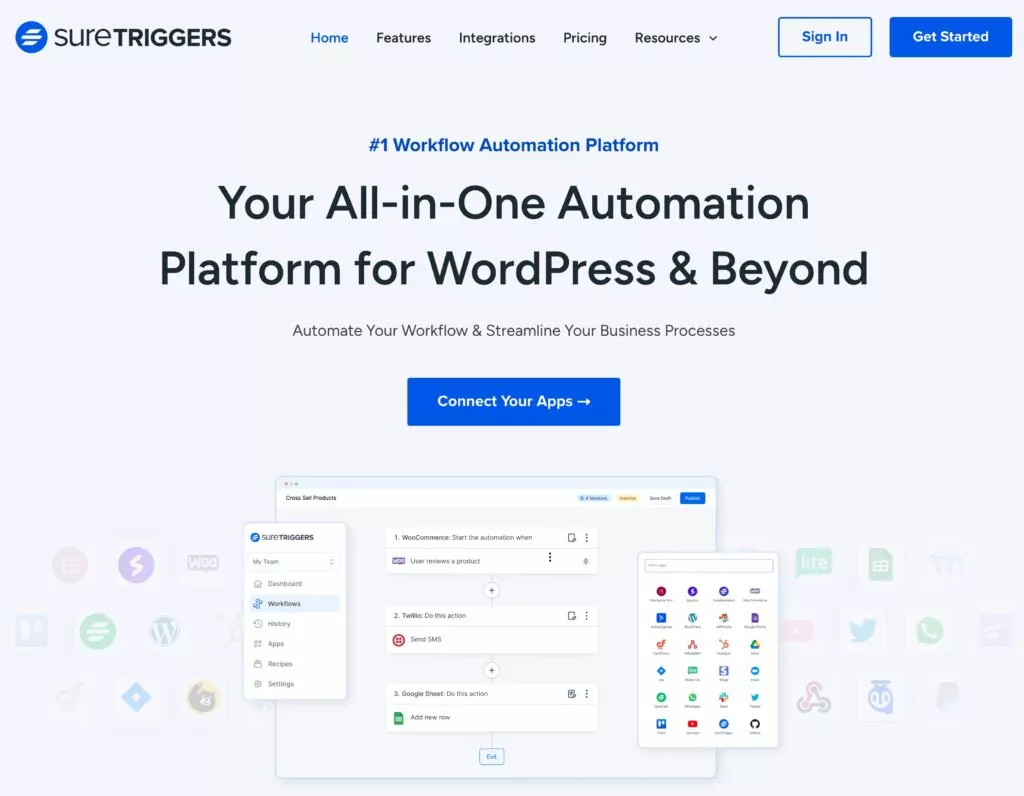 SureTriggers WordPress automation plugin