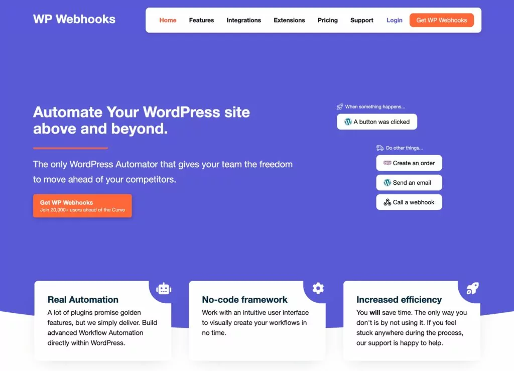 WP Webhooks WordPress automation plugin